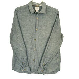 Koto by Urban Outfitters Mens Gray Chambray 100% Cotton Button-Down Shirt M